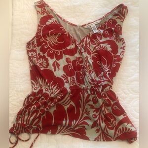 Diane Von Furstenberg silk wrap top size 8